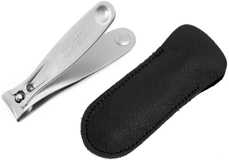Dovo Stainless Satin Finished Large Nail Clipper in Leather Sheath