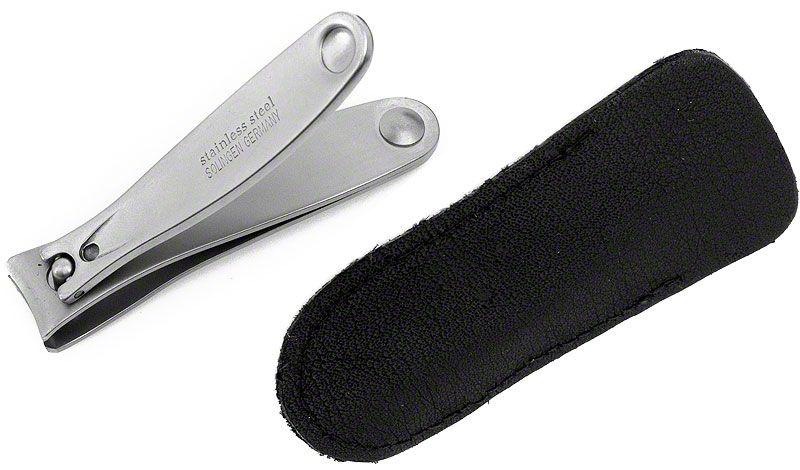 Dovo Stainless Satin Finished Small Nail Clipper in Leather Sheath