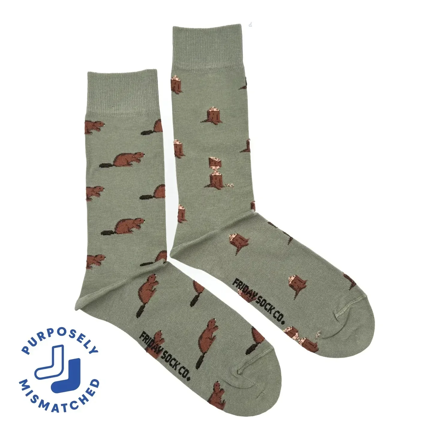 Friday Sock Co. Beaver and Logs