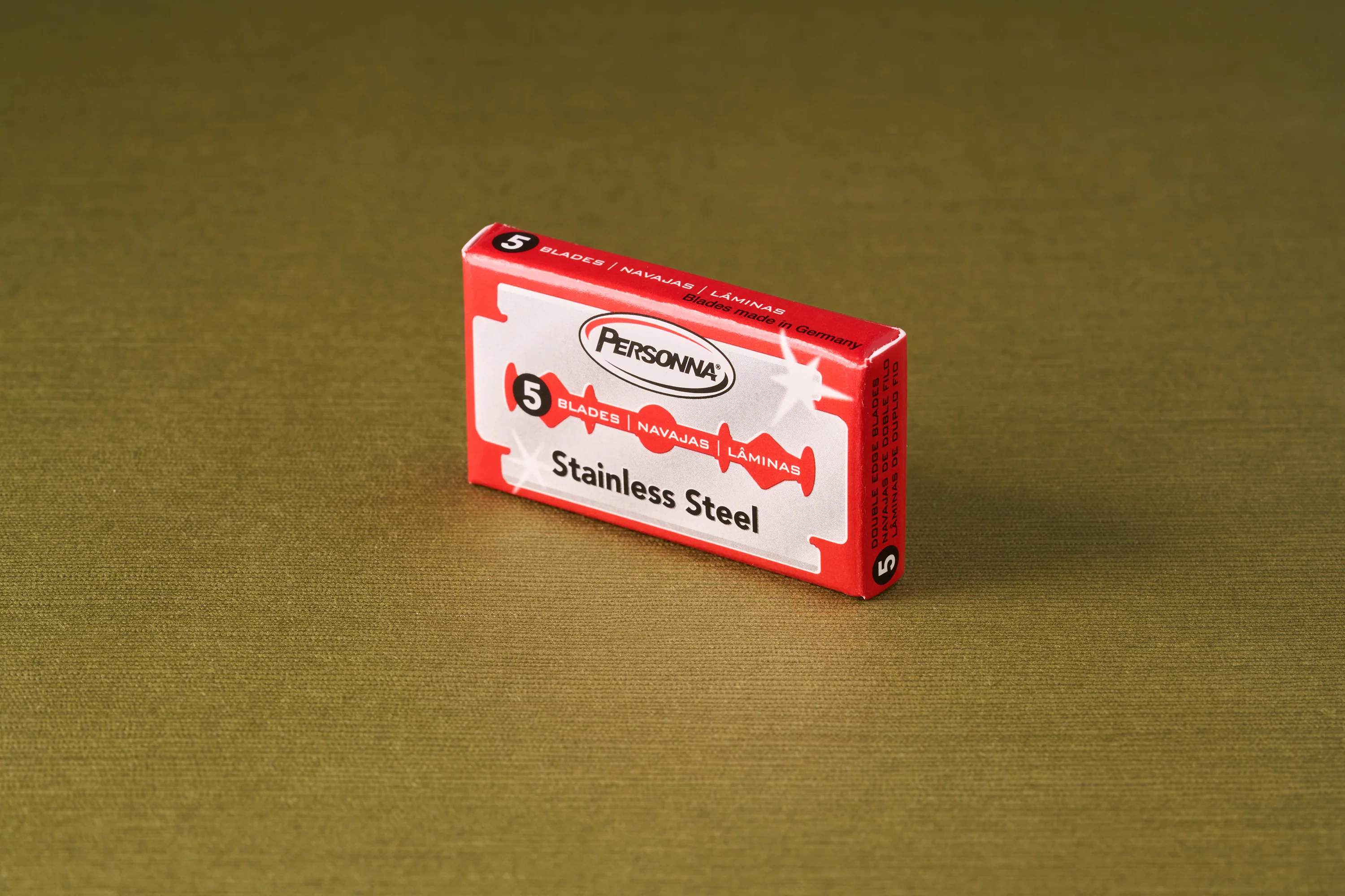 Personna Red Double Edge Safety Razor Blades, Pack of 5