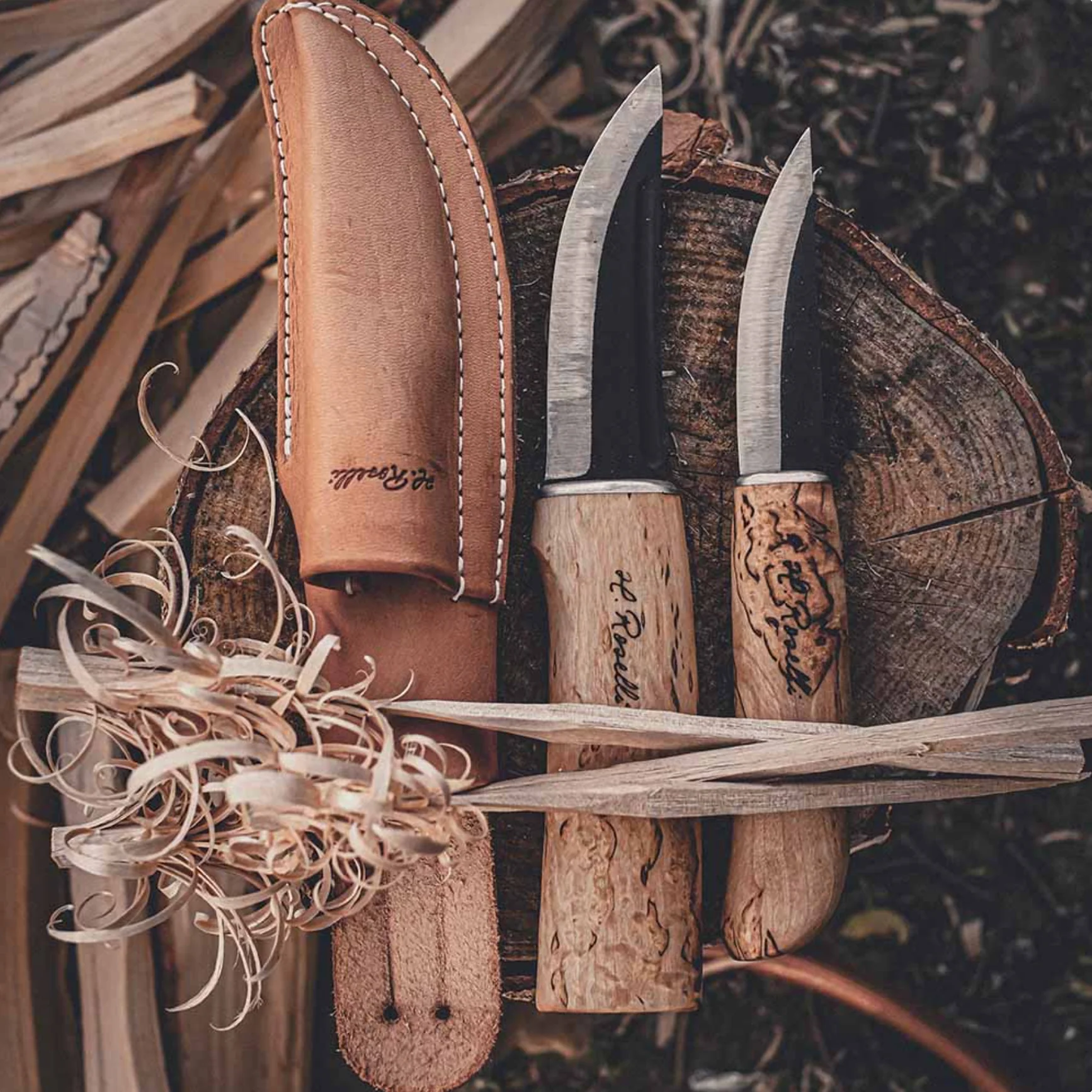 Roselli Hunter Knife / Carpenter Knife Combo Sheath - Image 2