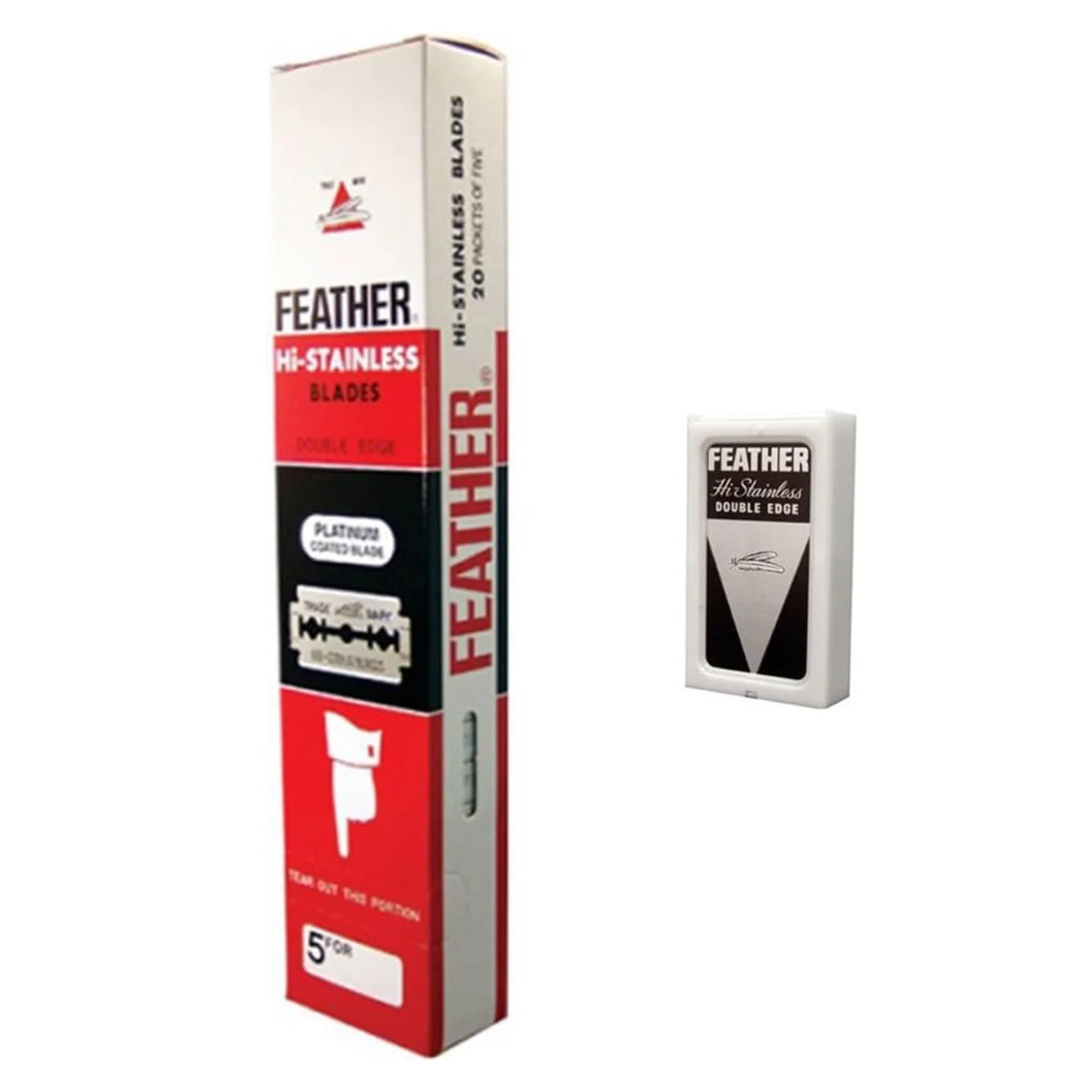 Sleeve of Feather 5-Pack Razor Blades (100 Blades)