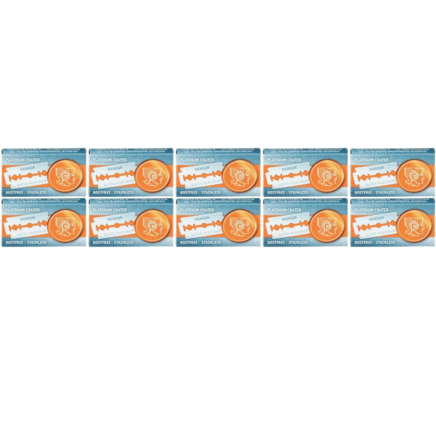 Sleeve of Merkur Super Platinum Razor Blades (100 Blades)